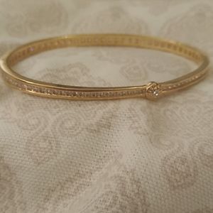 Henri Bendel Crystal and Gold Bangle